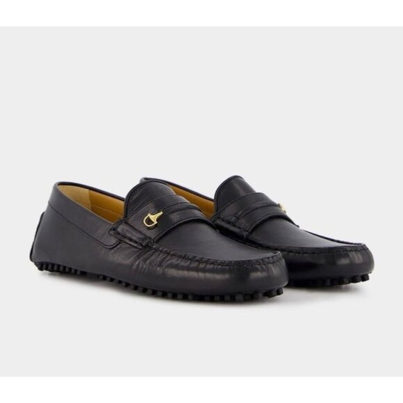 Gucci Men’s Horsebit Square Toe Leather Slip On Loafers Black 752621 UK6.5 Gucci Men main image 3